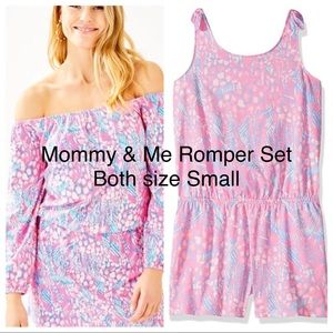 Mommy & me Lilly Pulitzer romper set pink sorbet